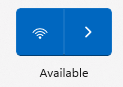 Available wi-fi menu